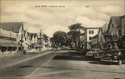 Main Street Lincoln, ME Postcard Postcard Postcard