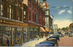 Main Street, Looking North Concord, NH Postcard Postcard 
