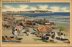 The beach at Great Boar's Head Hampton Beach, NH Postcard Postcard Postcard