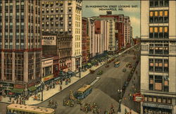 Washington Street Looking East Indianapolis, IN Postcard Postcard Postcard