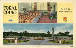 Coral Court Rocky Mount, NC Postcard Postcard Postcard