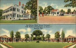 Del Haven White House Cottages Postcard