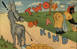 Two of a Kind Black Americana Postcard Postcard Postcard