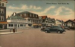 View of Ocean Avenue York Beach, ME Postcard Postcard Postcard