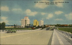 Collins Avenue, South from Haulover Bridge Postcard