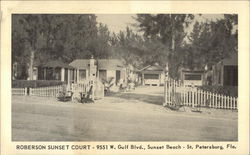 Roberson Sunset Court - 9551 West Gulf Blvd - Sunset Beach St. Petersburg, FL Postcard Postcard Postcard