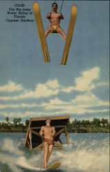 CG-20 The Big Jump Water Skiing at Florida Cypress Gardens Postcard