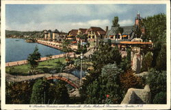 Sunken Garden and Boardwalk, Lake Mohawk Reservation Postcard