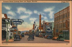 Fremont Street Looking East - Salesman Sample Postcard