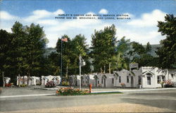 Harley's Cabins and Shell Service Station Red Lodge, MT Postcard Postcard Postcard