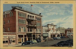South Broad Street and Dominion Hotel Globe, AZ Postcard Postcard 