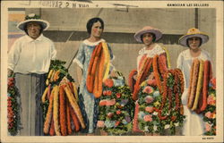 Hawaiian Lei Sellers Postcard