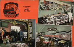 Views of Steve's Gay 90's Room Tacoma, WA Postcard Postcard Postcard