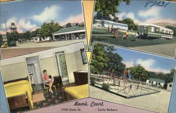 Bam's Trailer and Bungalow Court Santa Barbara, CA Postcard Postcard Postcard