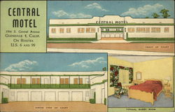 Central Motel Views Glendale, CA Postcard Postcard Postcard