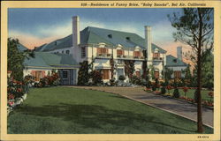 Residence of Fanny Brice, Baby Snooks Postcard