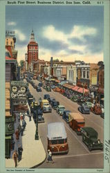 South First Street, Business District San Jose, CA Postcard Postcard Postcard