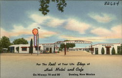 Hub Motel and Cafe Deming, NM Postcard Postcard Postcard