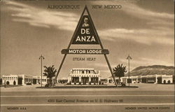 De Anza Motor Lodge Albuquerque, NM Postcard Postcard Postcard