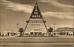 De Anza Motor Lodge Postcard