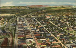 Air View of Town Postcard