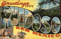 Greetings from Ruidoso New Mexico Postcard Postcard Postcard