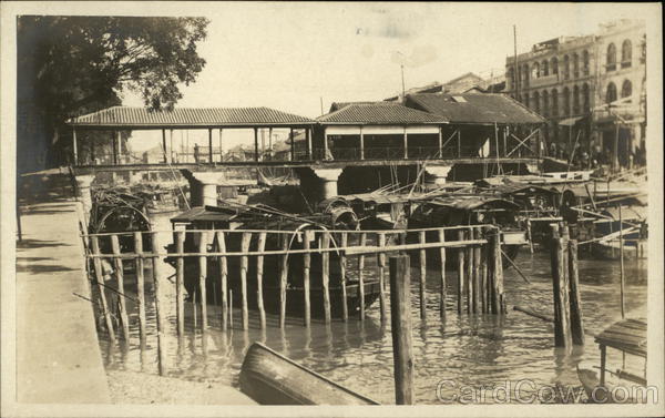 Marina with Wooden Boats China