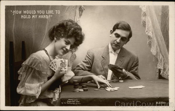 Couple Playing Poker Card Games