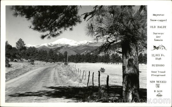 Snow-Capped Old Baldy Mountain Ruidoso New Mexico