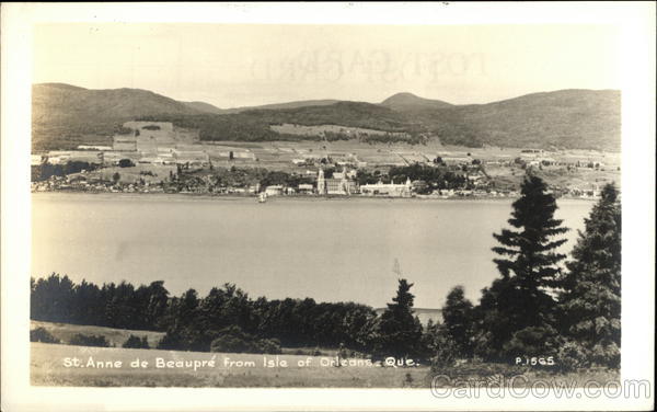 View of Town from Isle of Orleans St. Anne de Beaupre QC Canada