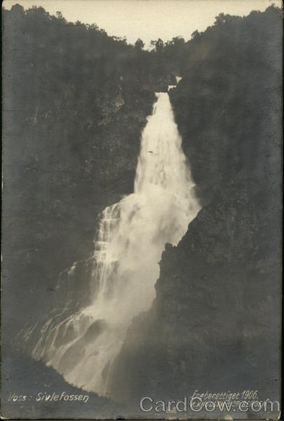 Tall Waterfall Sweden