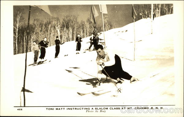 Toni Matt Instructing a Slalom Class at Mt. Cranmore N.H. North Conway New Hampshire