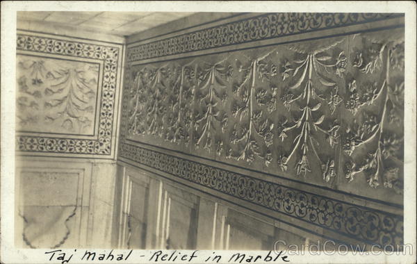 Taj Mahal - Relief in Marble Agra India