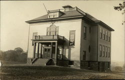 Large Building  with Widow's Walk Postcard