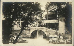 Boats and Channel of Water Postcard
