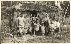 Suburbs of Manila - Grass Hut Philippines Southeast Asia Postcard Postcard Postcard