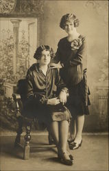 Two Women Posing for Portrait Two Women Posing for Portrait
