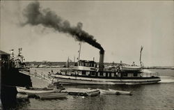 Steamboat Arriving at a Dock - Star Island Postcard