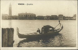 Venezia- Gondola Venice, Italy Postcard Postcard Postcard