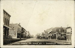 Looking North on Main St. Postcard