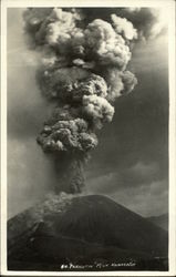 Paricutin Volcano Erupting Postcard