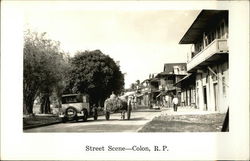 Street Scene Colon, Panama Postcard Postcard Postcard