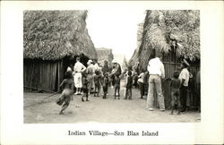 Indian Village Postcard