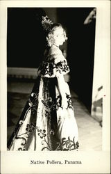 Woman Wearing Native Pollera Panama Postcard Postcard Postcard