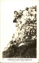 Close-Up of the Great Stone Face Franconia Notch, NH Postcard Postcard Postcard