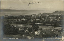 View of Town Trondheim, Norway Postcard Postcard Postcard