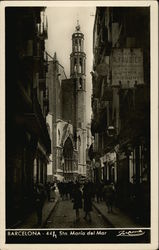 View of Sta. Maria del Mar Postcard