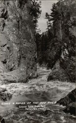 Gorge and Rapids of the Bad River, Copper Falls State Park Mellen, WI Postcard Postcard Postcard