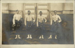 Men in Kilts with Bagpipes Postcard
