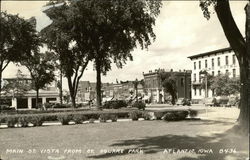 Main St Vista From Ct. Square Park Atlantic, IA Postcard Postcard Postcard